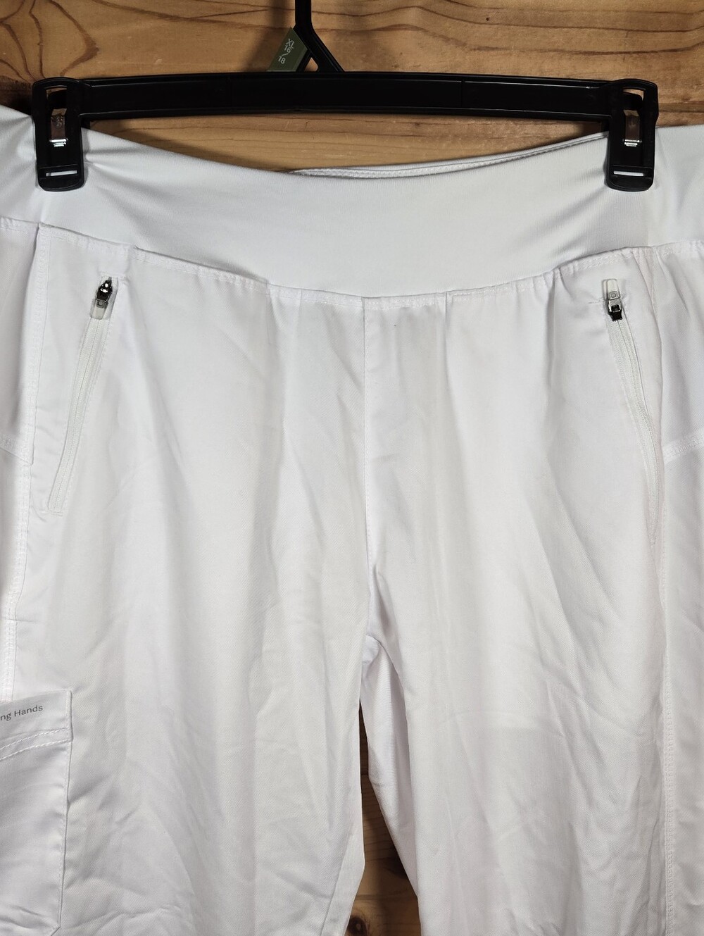Healing Hands Purple Label Tara Scrub Jogger Pant 9233P Large Petite White NWT